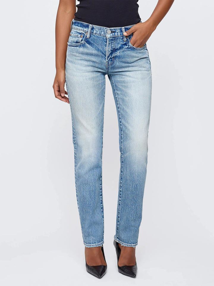 Deland Slim Straight Jean in Light Blue