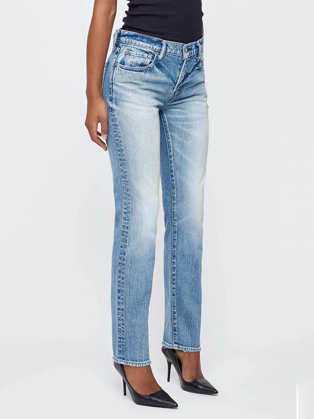 Deland Slim Straight Jean in Light Blue