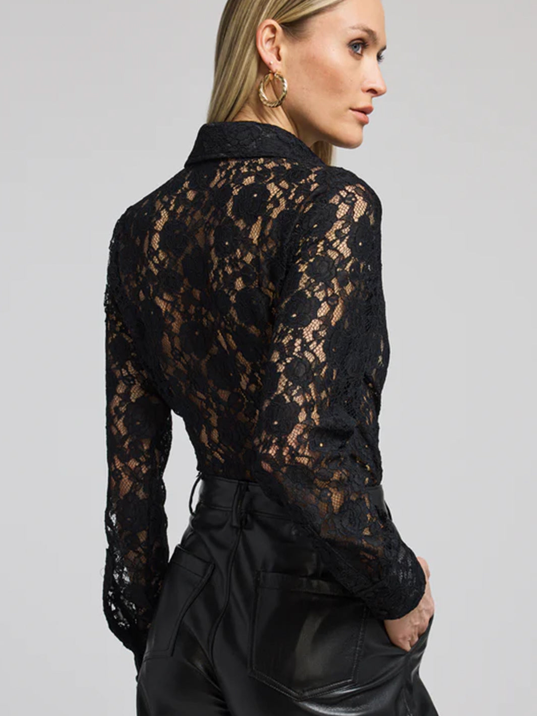 Delania Lace Top in Black