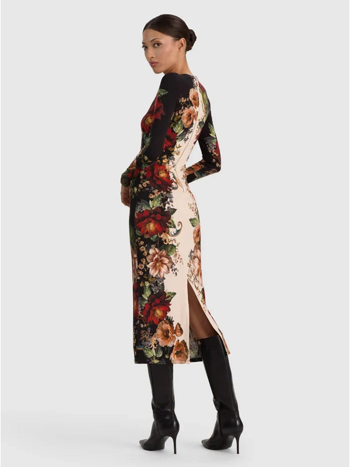 Delora Midi Dress in Floral Radiance
