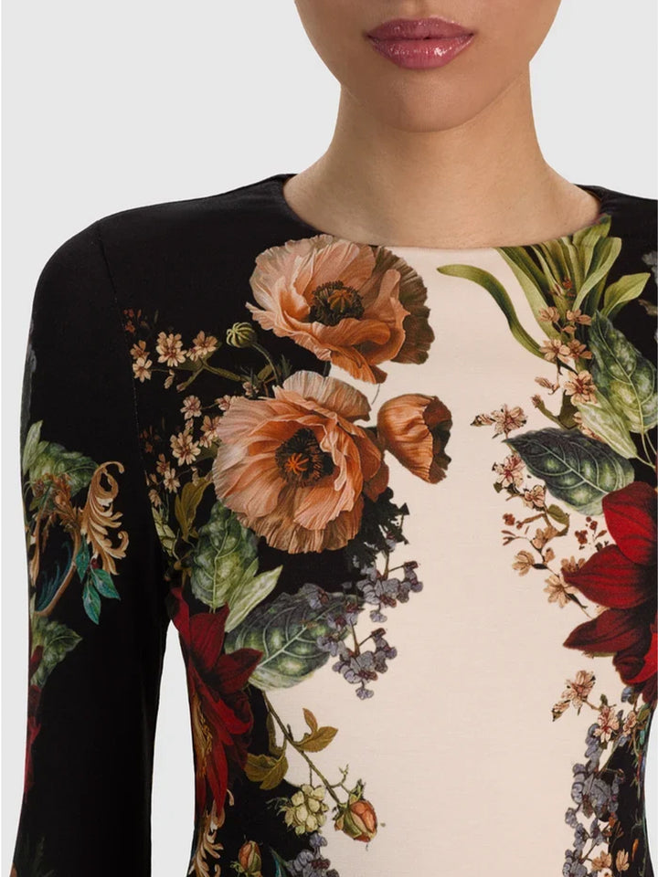 Delora Midi Dress in Floral Radiance
