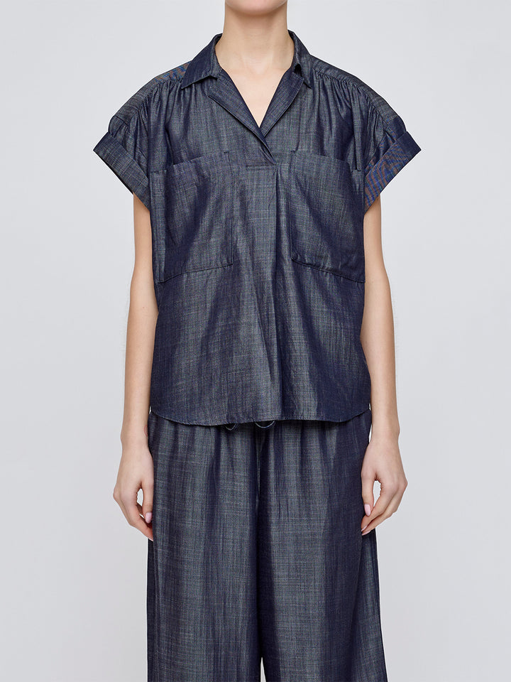 Basic Denim Shirt in Blue