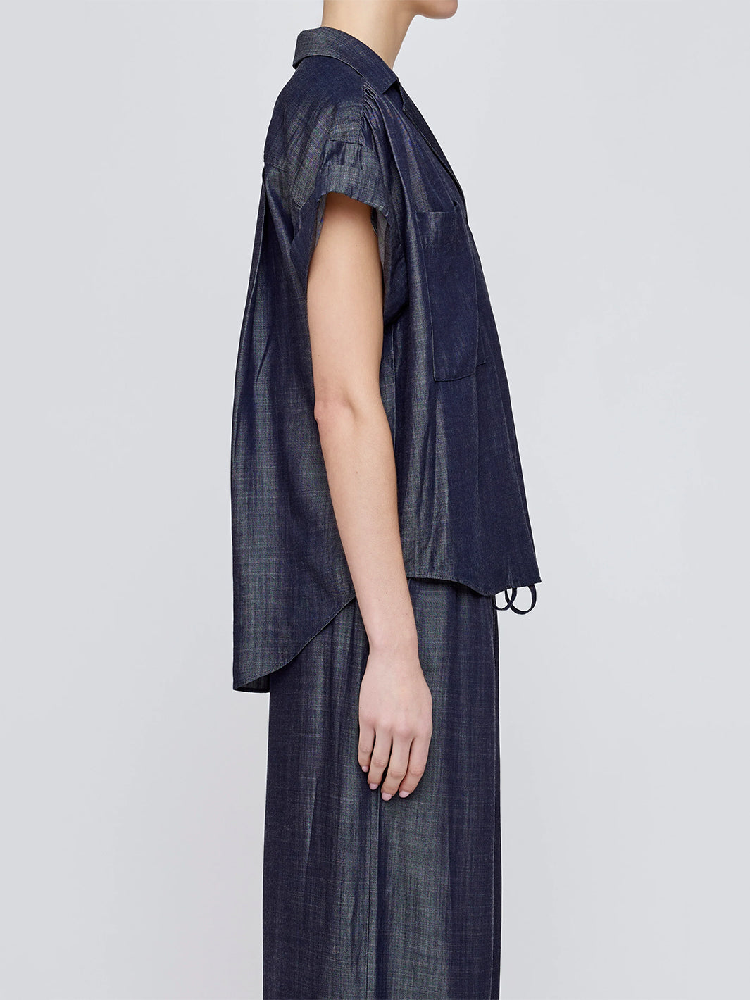 Basic Denim Shirt in Blue