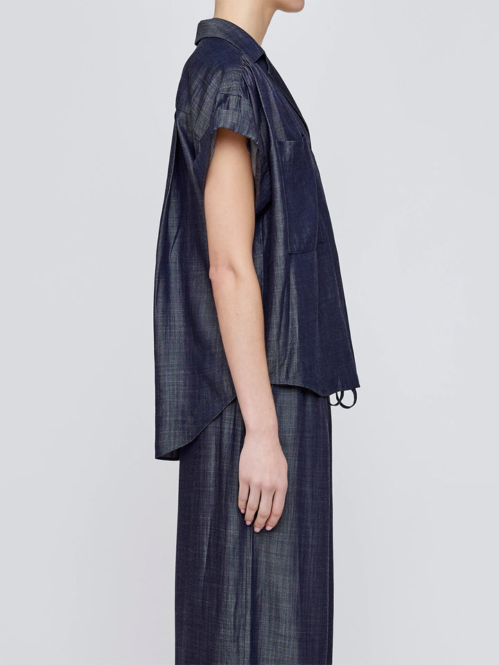 Basic Denim Shirt in Blue