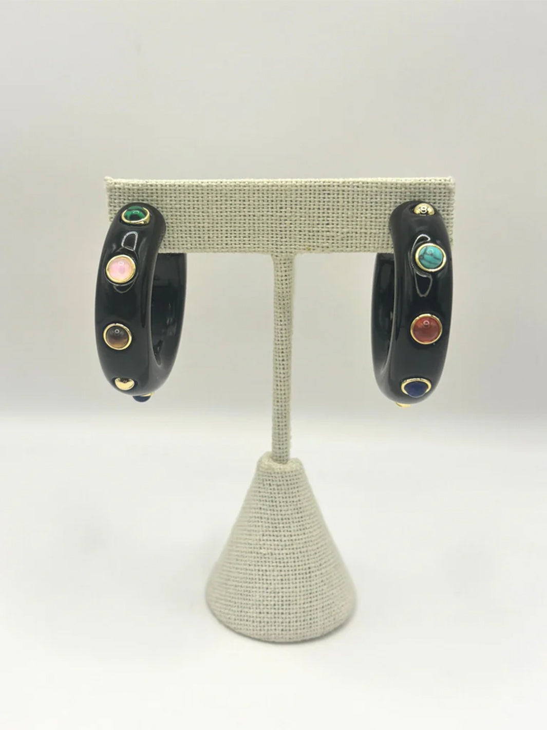 The Diana Gemstone Hoop Earrings