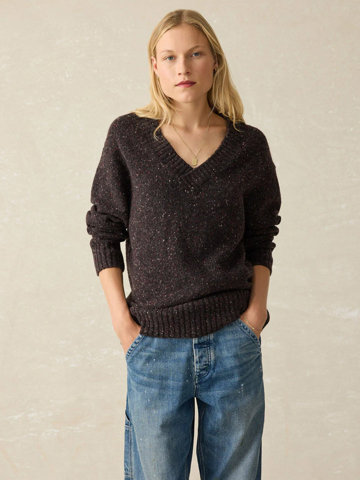 Donegal Driftwood Sweater in Blackberry