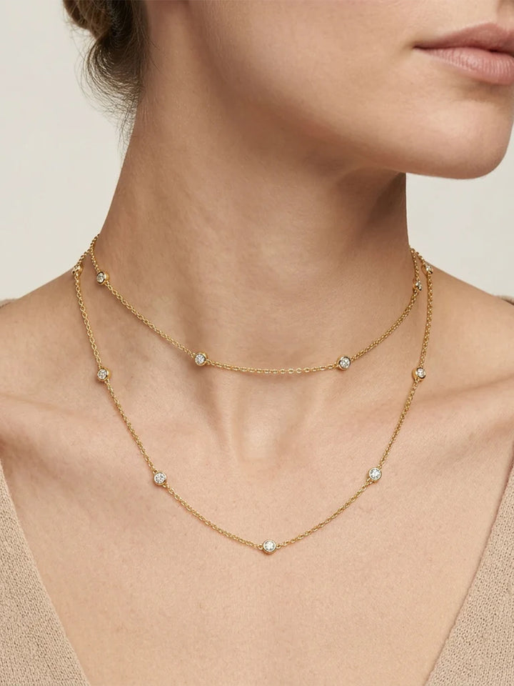 Dot-To-Dot Chain Necklace in Gold