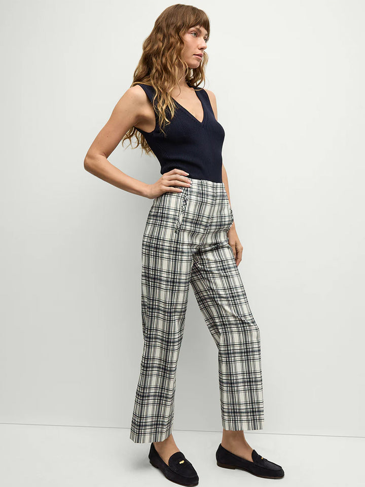 Dova Pant in Ivory Navy