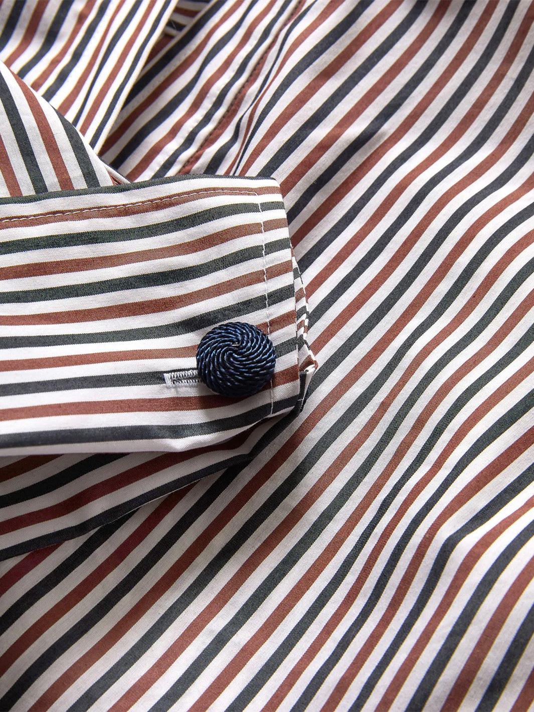Draymond Striped Shirt in Red Navy