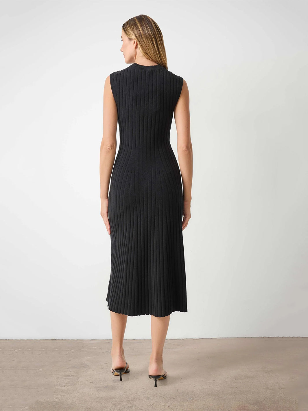 Midi Flare Dress in Black
