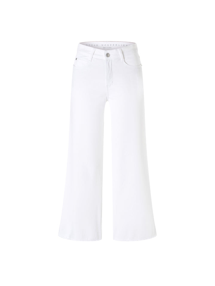 Dream Wide Crop Wonder Light Denim in White Denim