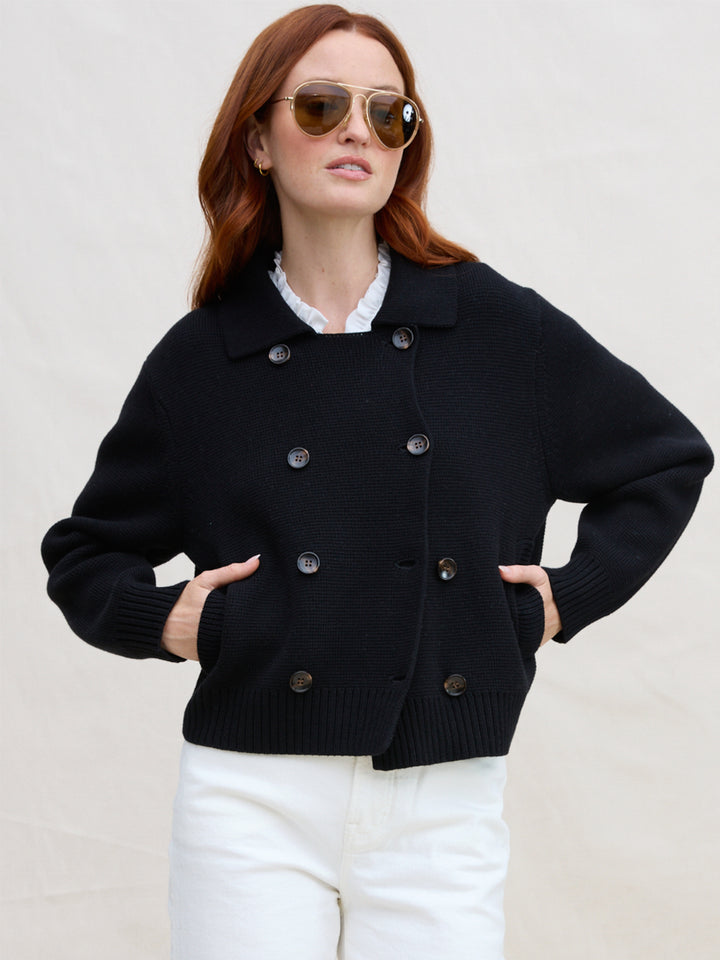 Dylan Double Knit Jacket in Black