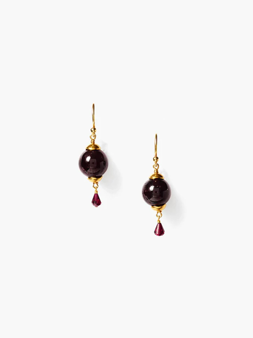 Lantern Earrings in Garnet