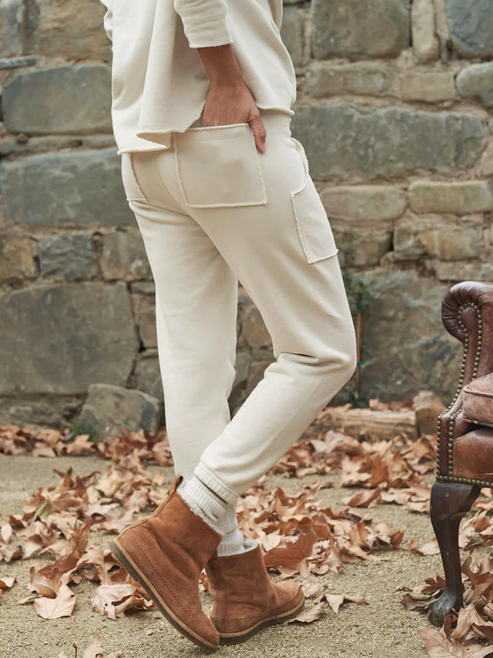 Eamon Jogger Sweatpant in Vintage White