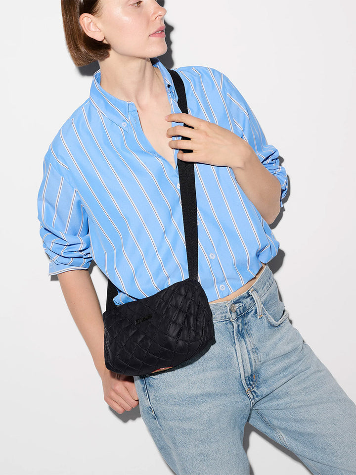 Metro Boxy Crossbody in Black