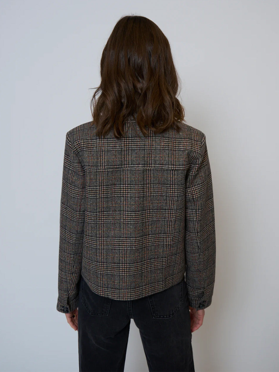 Eden Double Pocket Jacket in Black Plaid