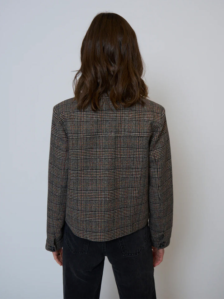 Eden Double Pocket Jacket in Black Plaid