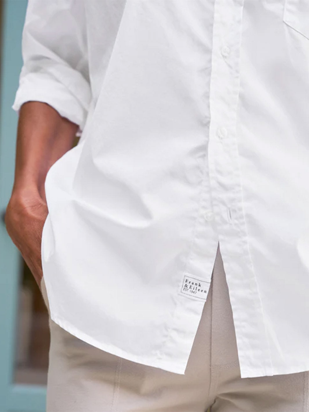 Eileen Relaxed Button-Up Shirt in White