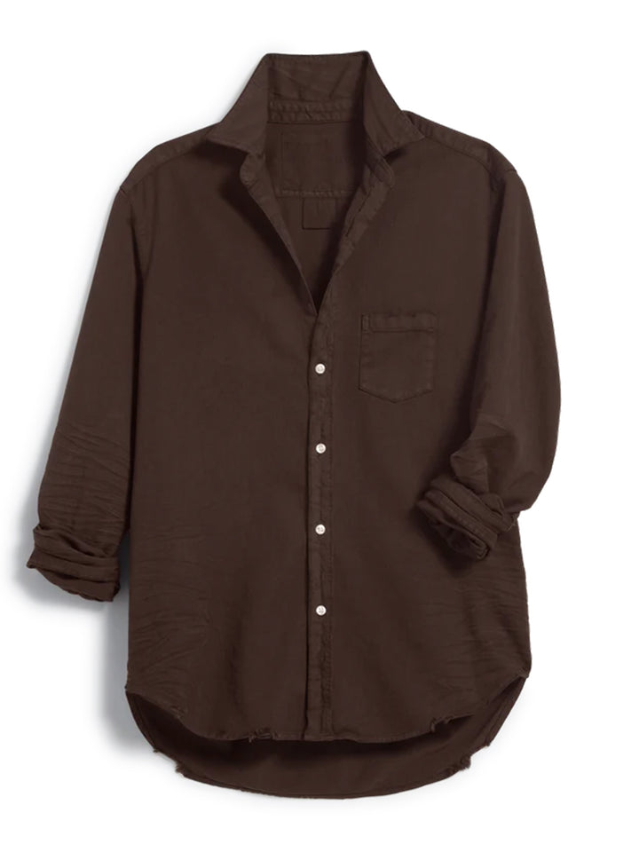 Eileen Relaxed Button-Up Shirt in Espresso