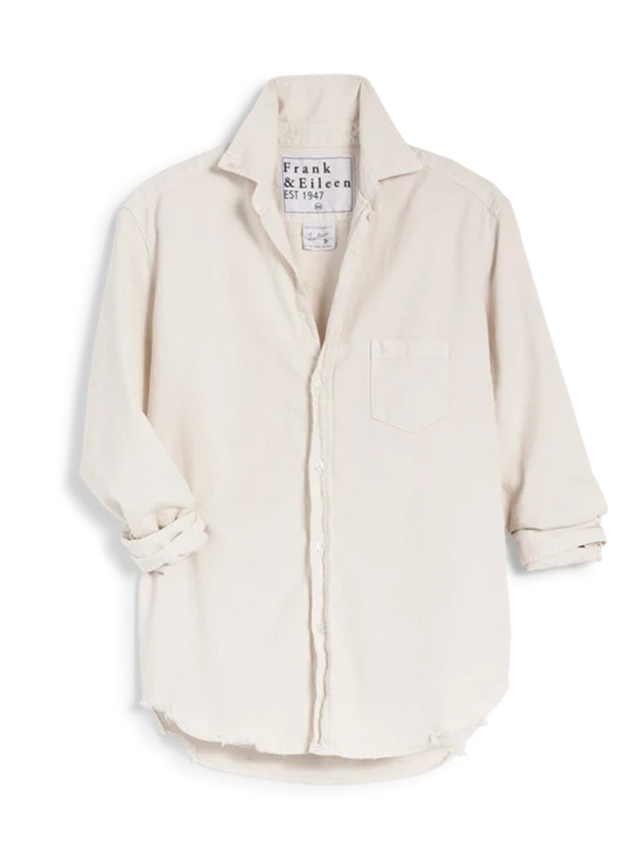 Eileen Relaxed Button-Up Shirt in Vintage White