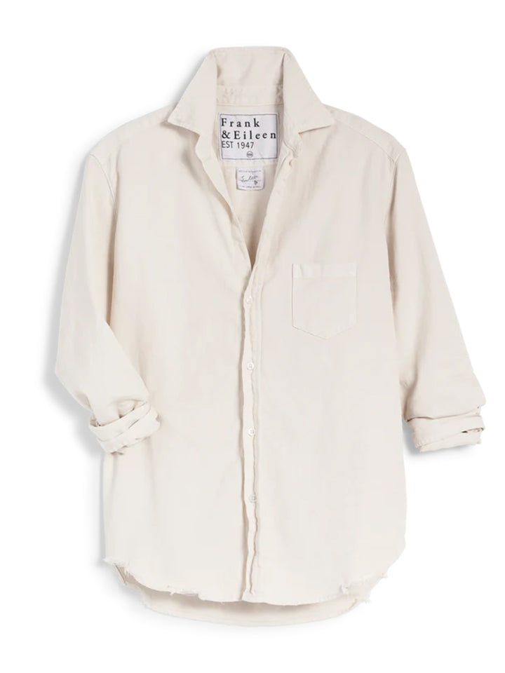 Eileen Relaxed Button-Up Shirt in Vintage White