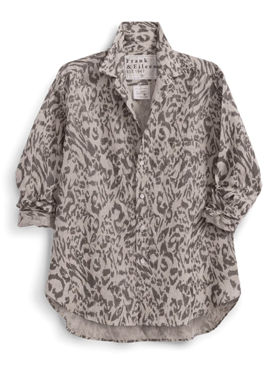 Eileen Relaxed Button-Up Shirt in Glitter Animal Print