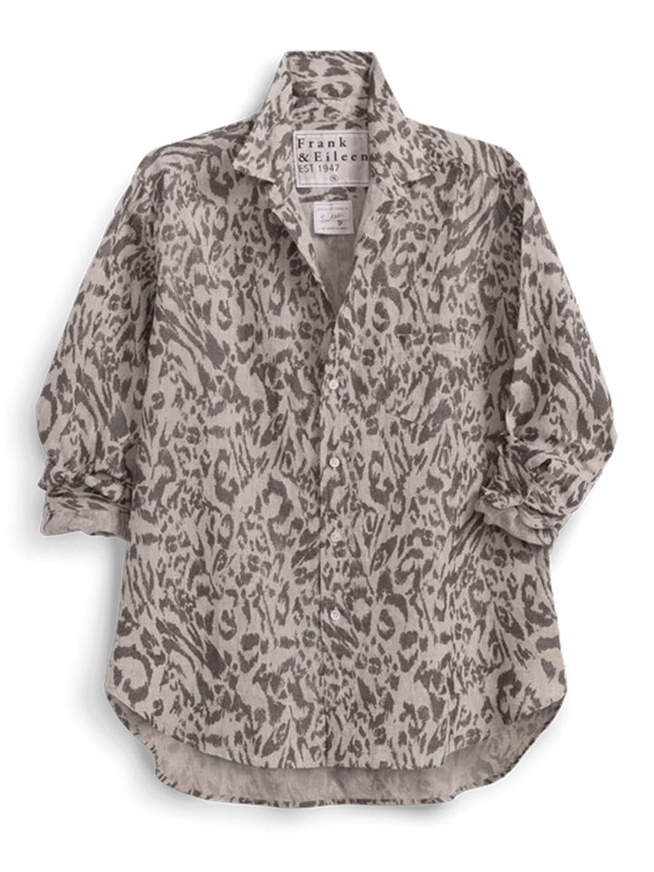 Eileen Relaxed Button-Up Shirt in Glitter Animal Print