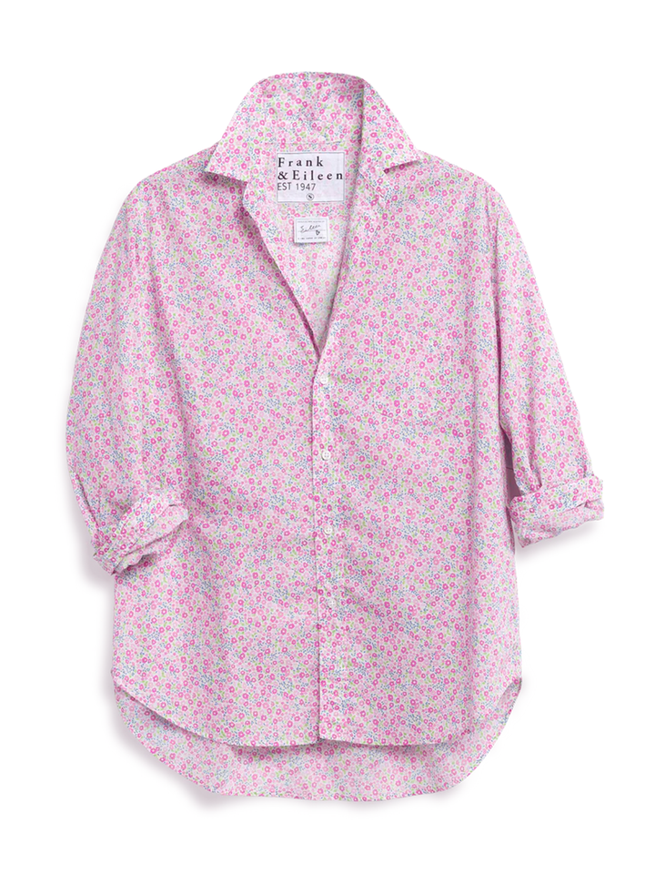 Eileen Famous Denim Shirt in Pink Floral