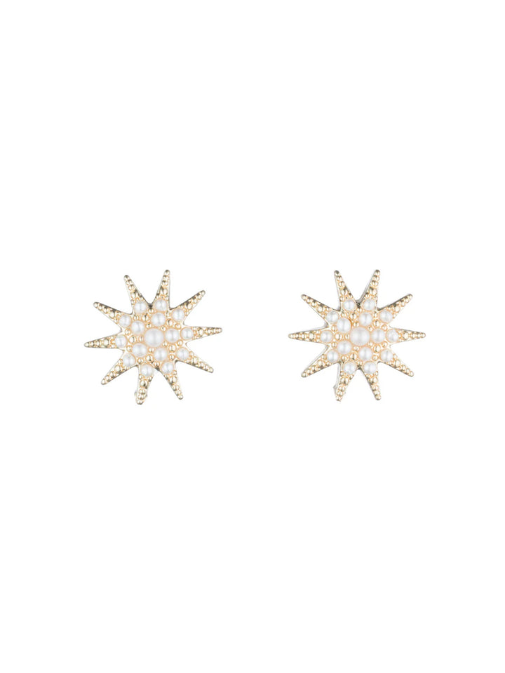 Electra Studs in Gold and Pearl