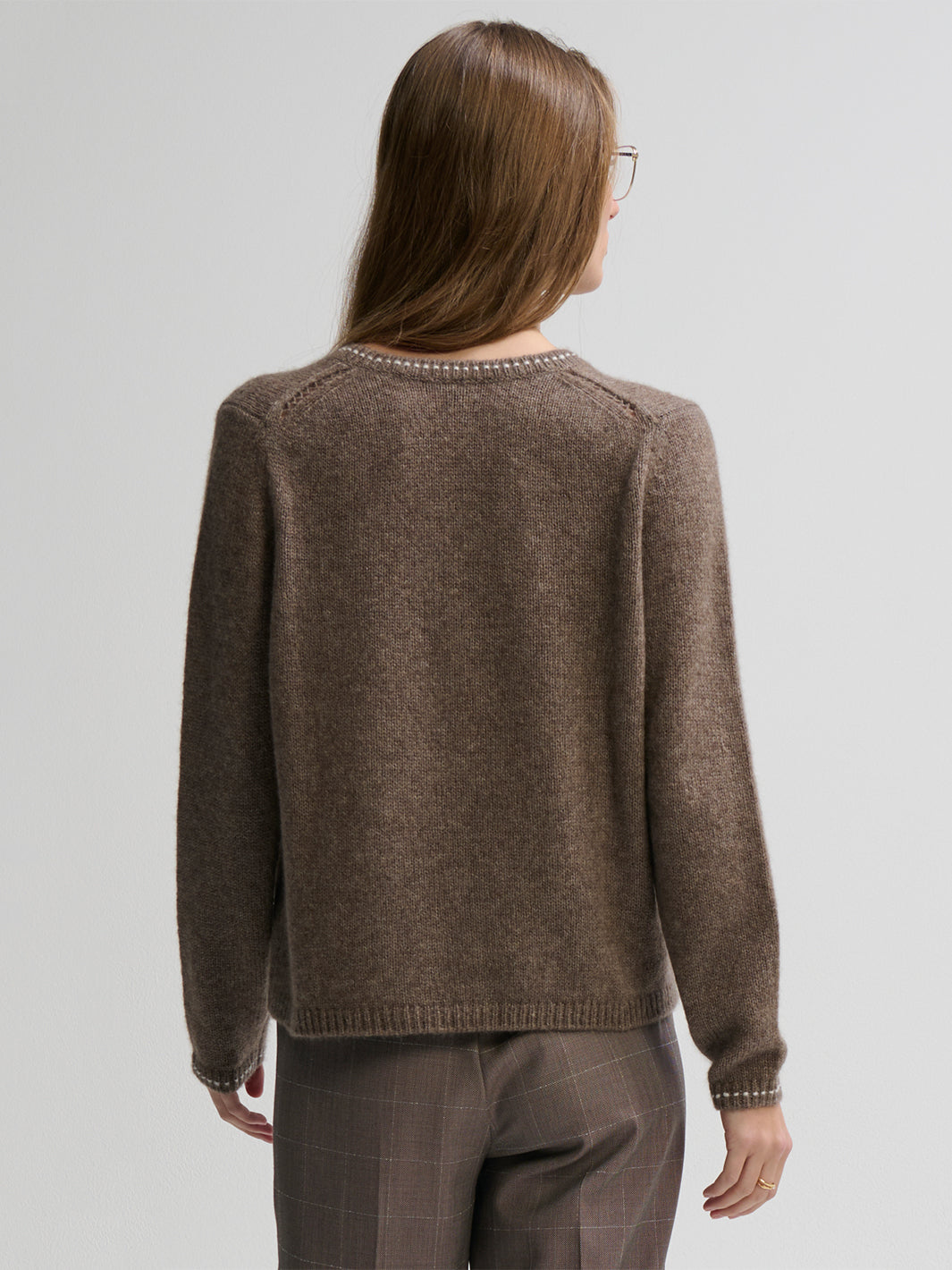 Elisa 2-Tone Cardigan in Hazel