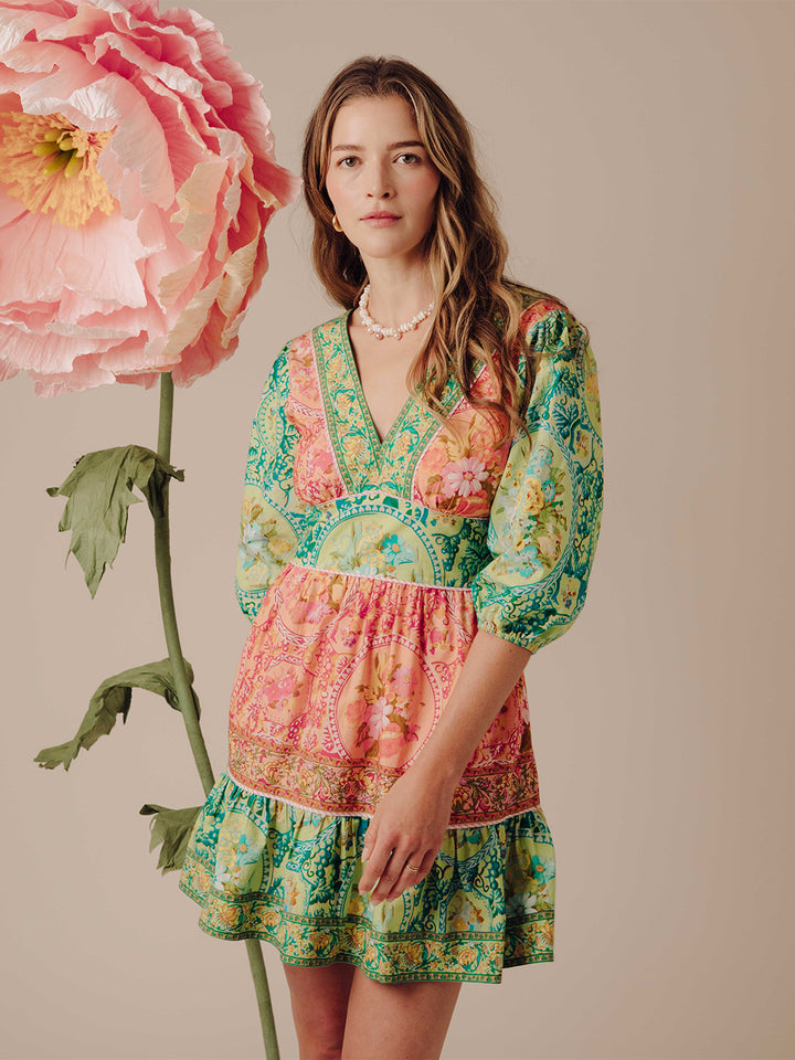 Elise Mini Dress in Tesco Mix