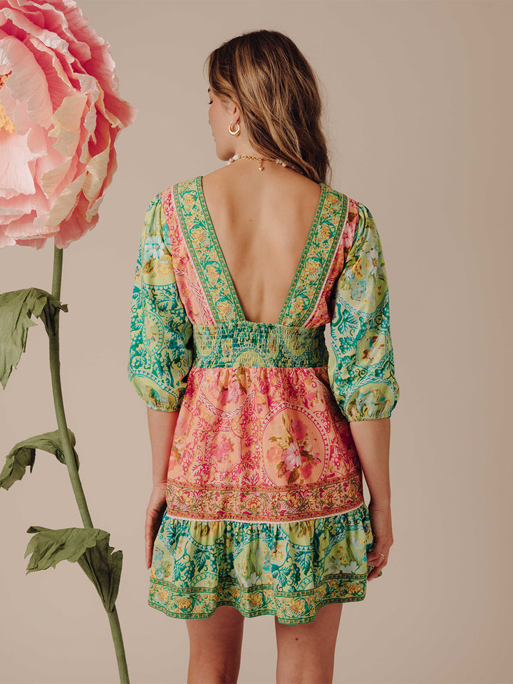 Elise Mini Dress in Tesco Mix