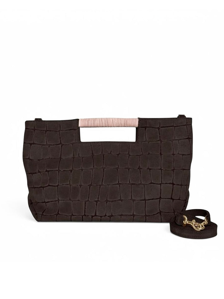 Ella Croc Crossbody in Truffle