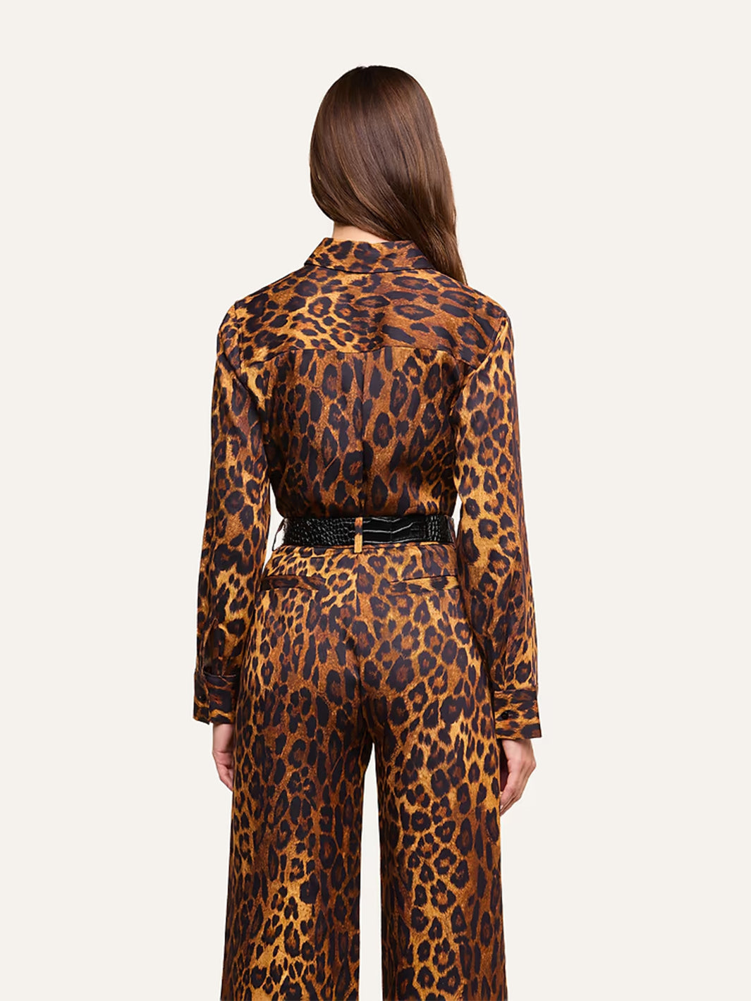 Ellery Blouse in Tan Multi Javan Leopard