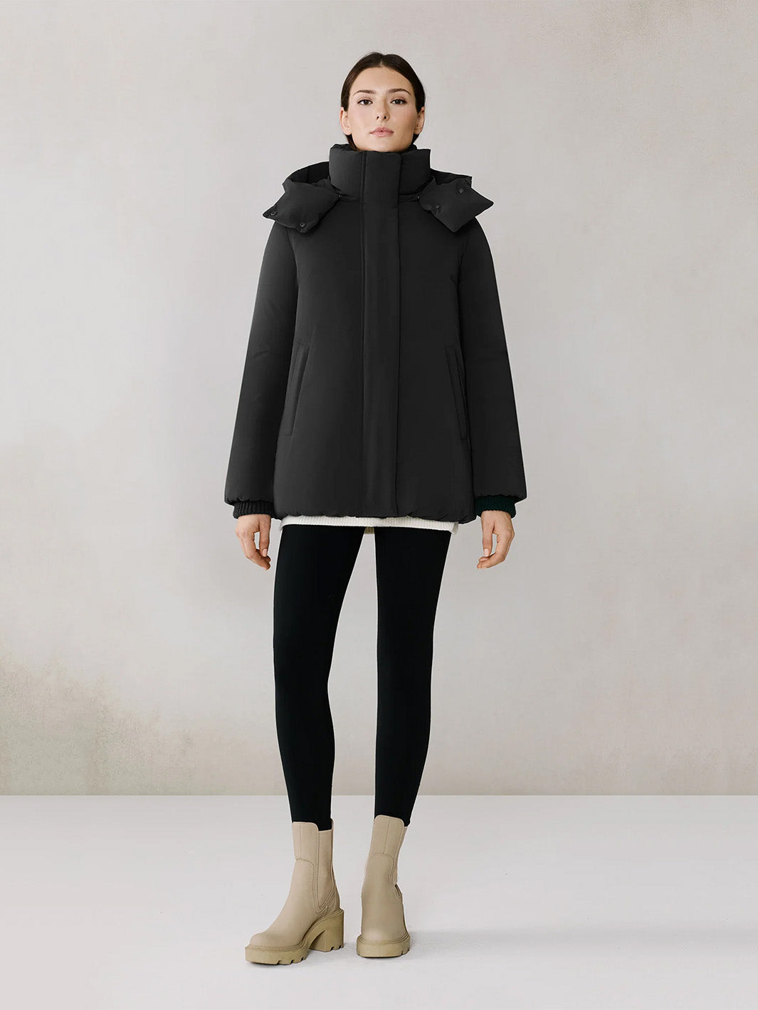 Elmira Cocoon Down Jacket in Black