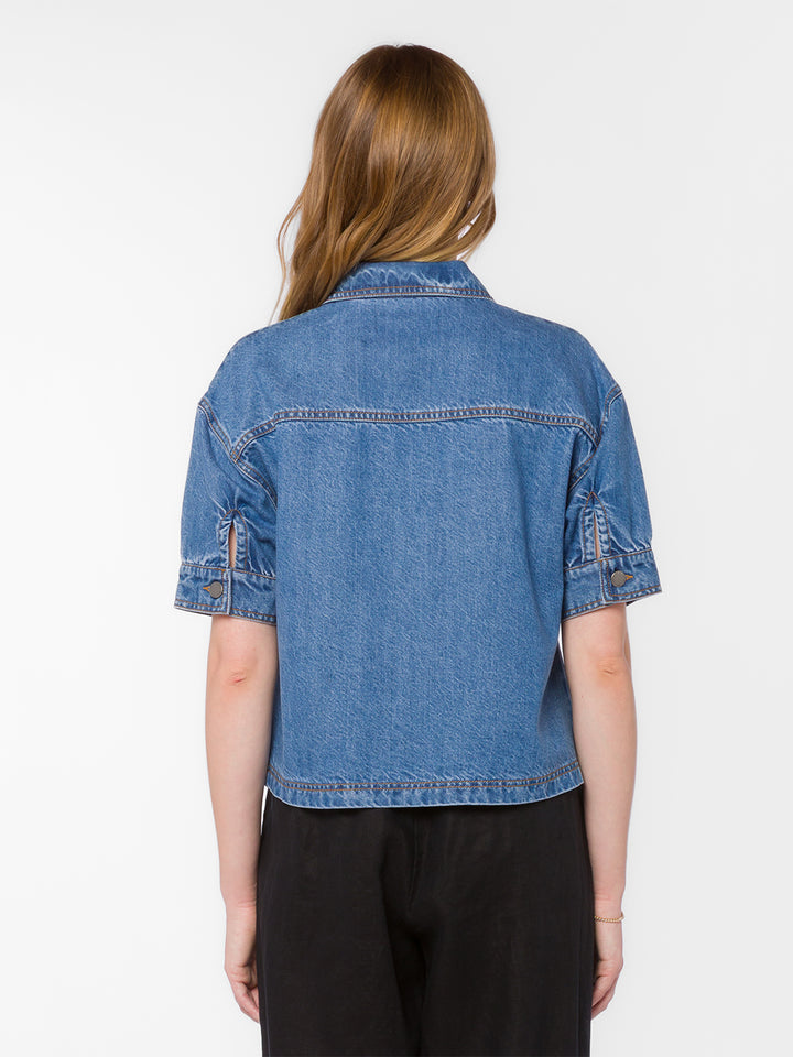 Elvie Top in Sena Blue
