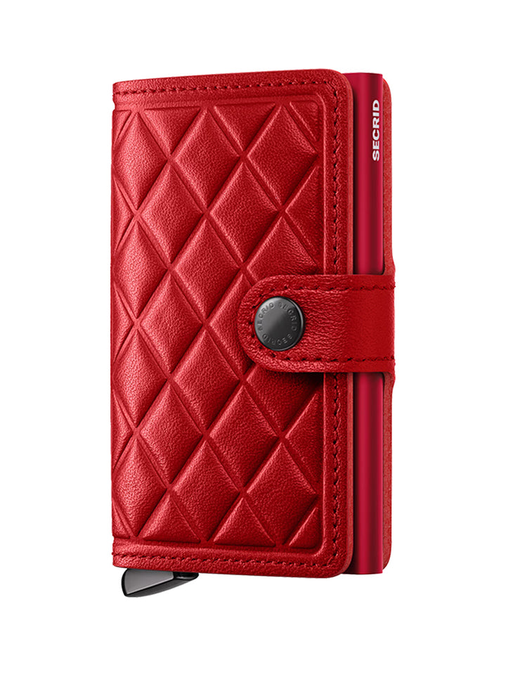 Premium Mini Wallet Emboss Diamond in Red