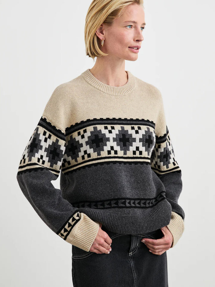 Emma Sweater in Heather Fair Isle