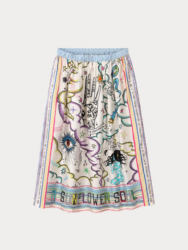 Vanessa Enlightenment Printed Midi Skirt