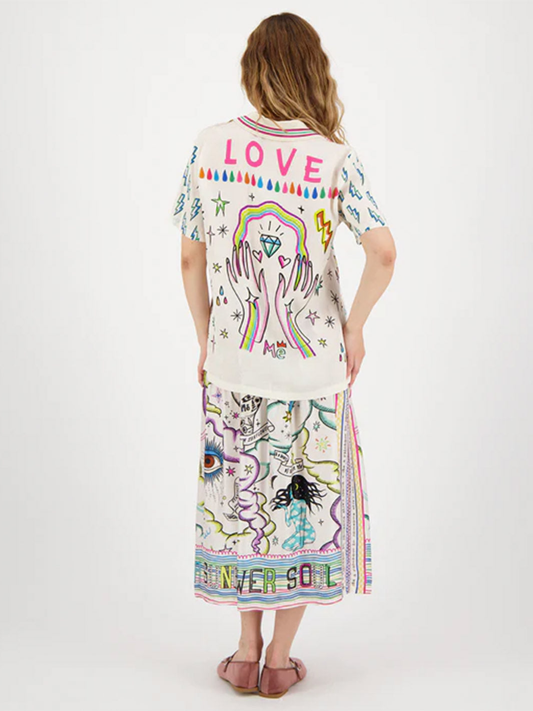 Vanessa Enlightenment Printed Midi Skirt