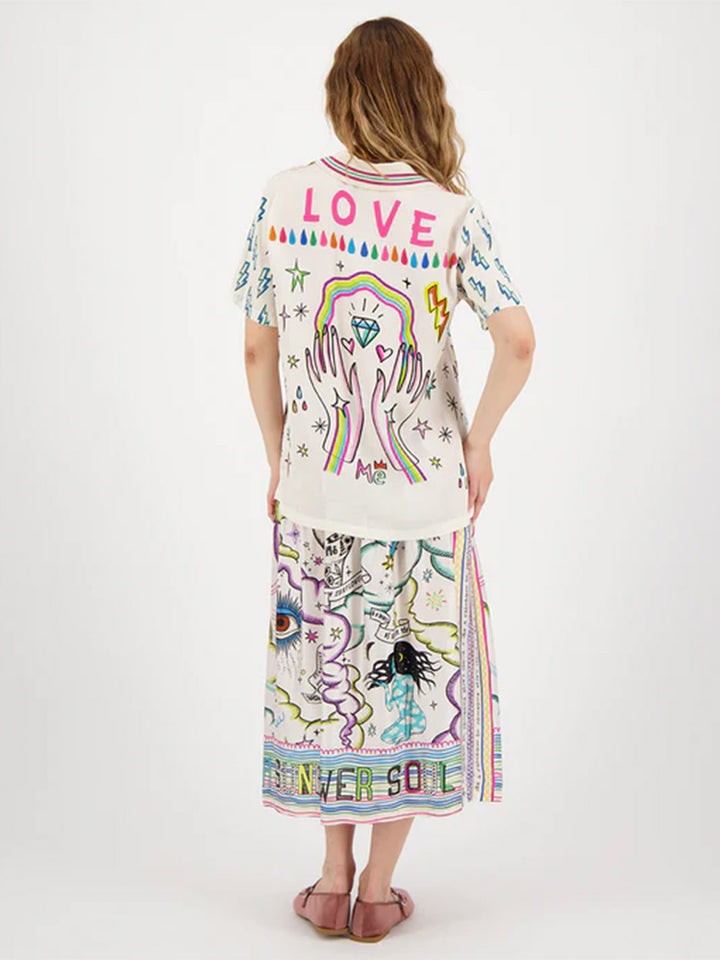 Vanessa Enlightenment Printed Midi Skirt