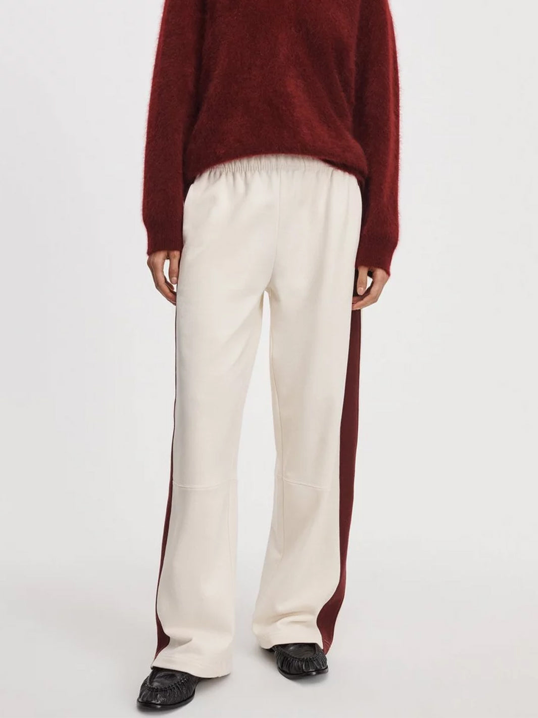 Everyday Terry Track Pant in Dark Red Multi