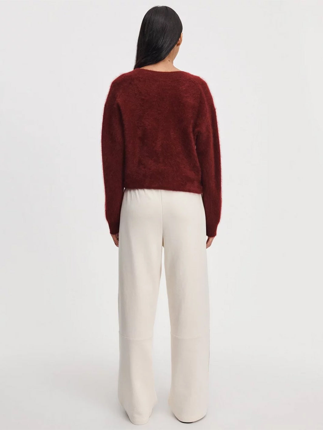 Everyday Terry Track Pant in Dark Red Multi