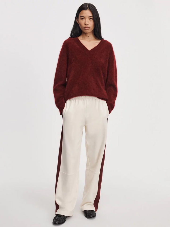 Everyday Terry Track Pant in Dark Red Multi