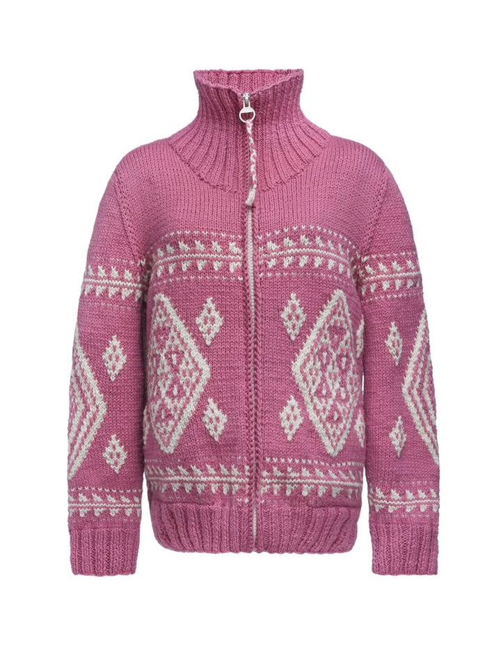 Everest Zip Cardi in Rosa