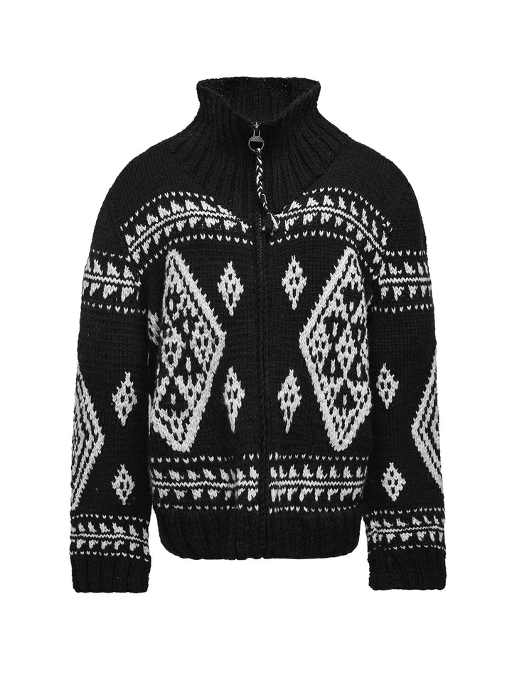 Everest Zip Cardi in Charcoal