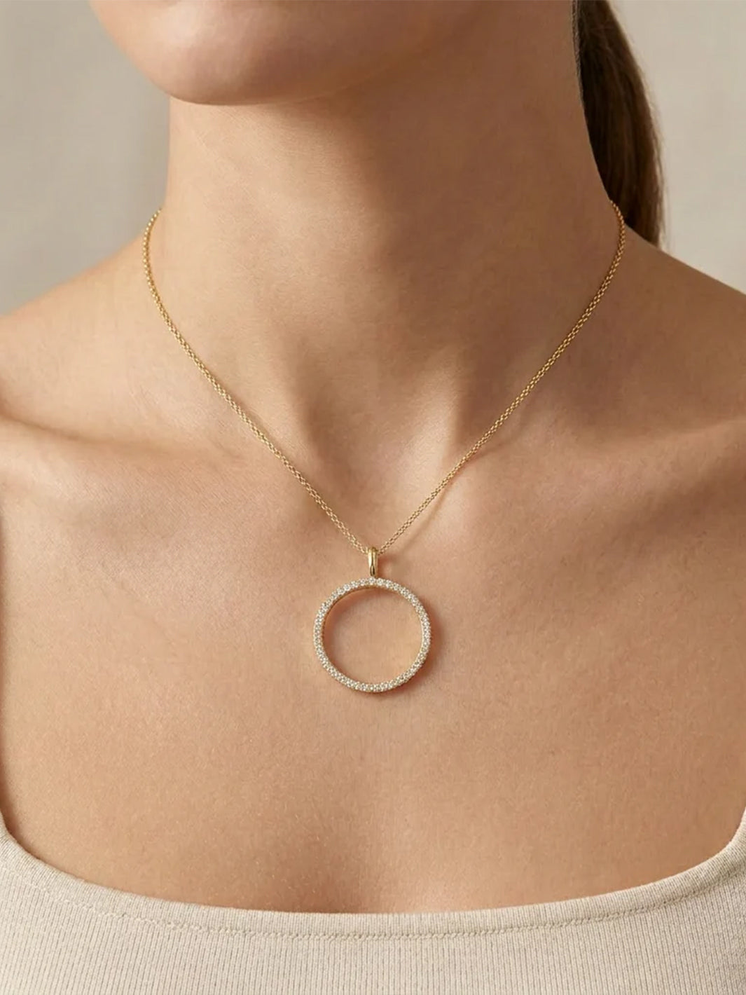 You Are My Everything Pendant Necklace in Gold