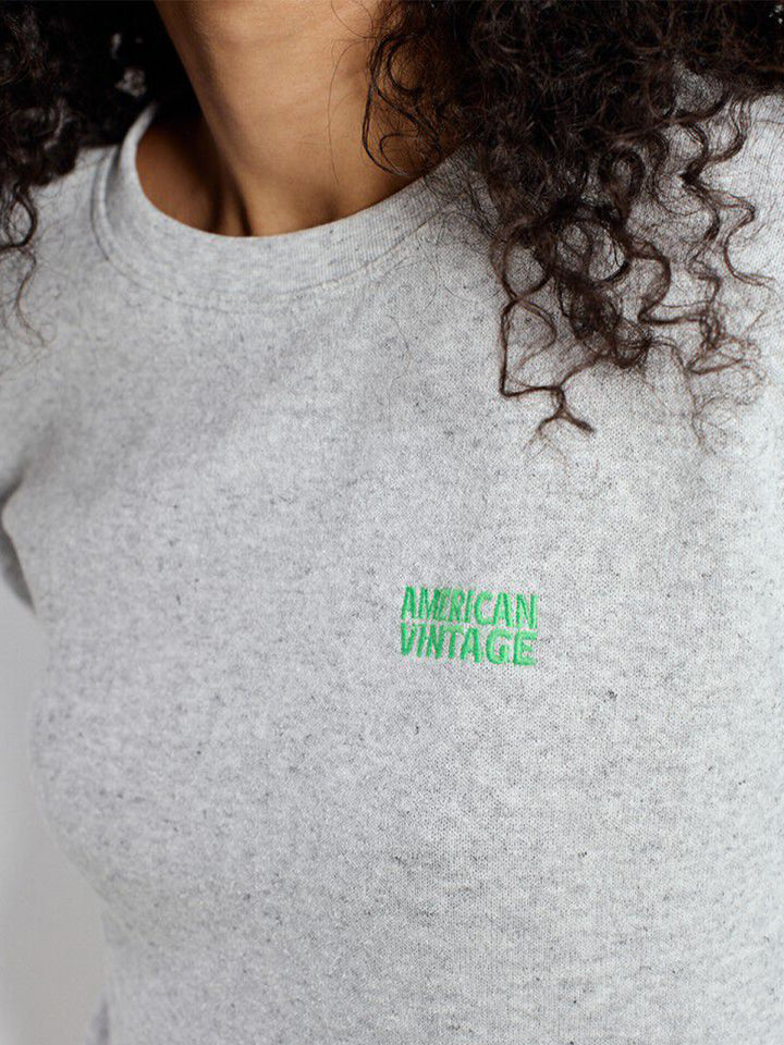 Evona Sweatshirt in Melange Light Grey