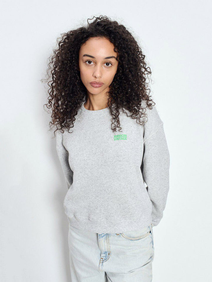 Evona Sweatshirt in Melange Light Grey