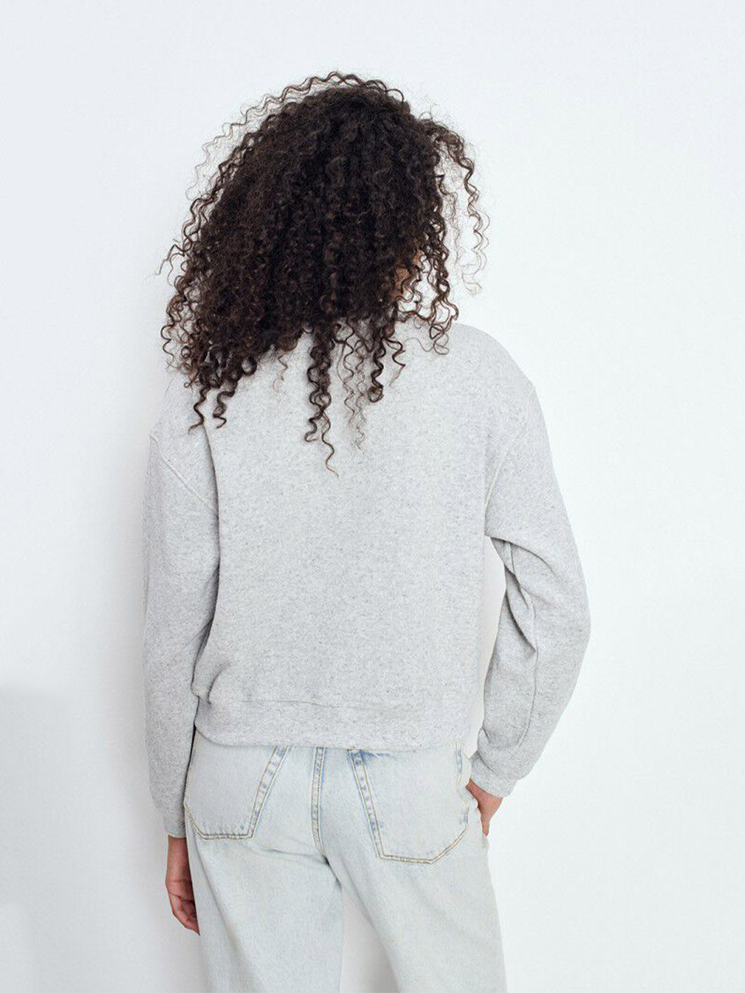 Evona Sweatshirt in Melange Light Grey